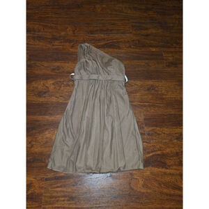 David's Bridal brown one shoulder dress size 2